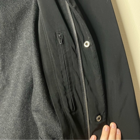 BARNEY’S NEW YORK Wool Blend Zip In Liner Fall Rain Black Jacket Coat - Picture 7 of 9